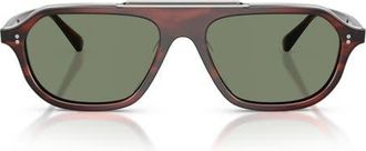Oliver Peoples 58mm Estin Irregular Sunglasses in Morado Tortoise /Cypress at Nordstrom