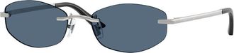 Versace VE2308D Asian Fit 152680 Womens Sunglasses Silver Size 54