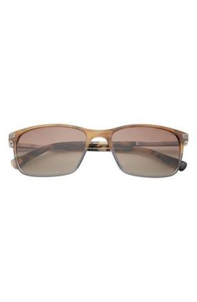 Ted Baker 57mm Polarized Rectangle Sunglasses in Horn Grey at Nordstrom Rack