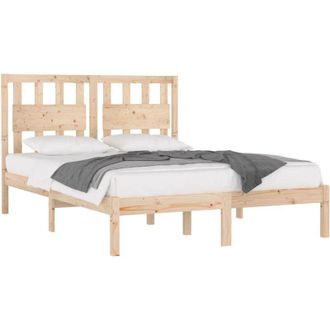vidaXL Bed Frame without Mattress Solid Wood Pine King Size vidaXL