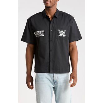 Goodie Two Sleeves WWE Stone Cold Mechanic Shirt in Black at Nordstrom Rack, Size Xx-Large