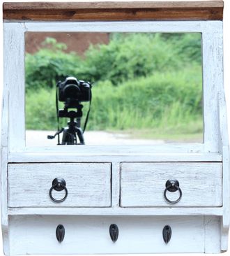 OEM Armario Con Espejo De Estilo Vintage Hecho De Madera Pintada