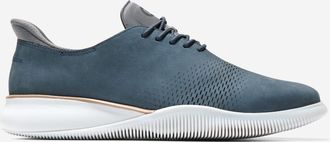 Cole Haan Mens 6.ZER&Oslash;GRAND Laser Quick-On Oxford Shoes - Blue Size 10.5