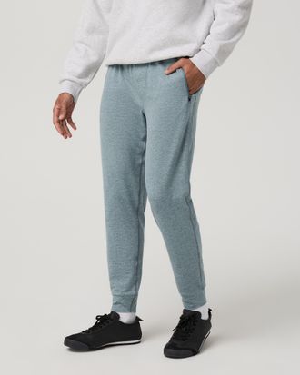 Vuori Clothing Ponto Performance Jogger Pants | Foggy Blue Heather | XS, Size Extra Small