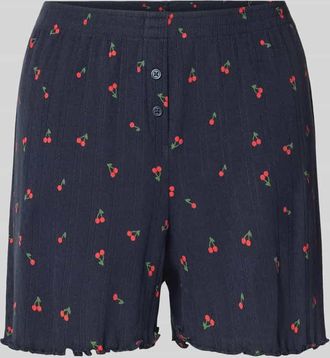Jake*s Casual Pyjama-Shorts im Allover-Look in Marine, Gr&ouml;&szlig;e XXL