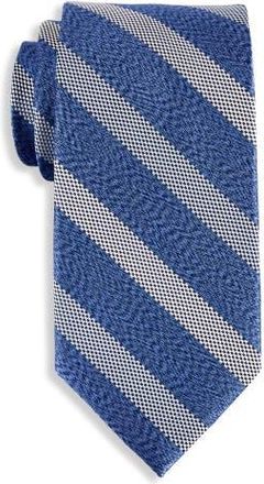 Michael Kors Big & Tall Jalan Striped Tie in Navy at Nordstrom, Size X-Large