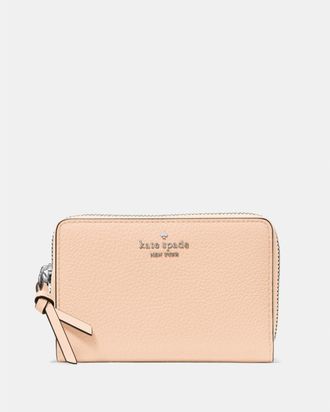 Kate Spade New York Womens Knott Medium Wallet - Peach Leather - One Size