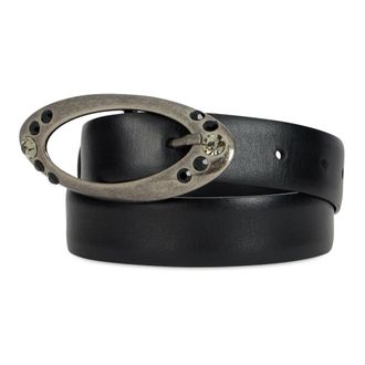 Alberta Ferretti Elegant Leather Minimalist Belt - female - Alberta Ferretti - Belts - Black - S - Accessories