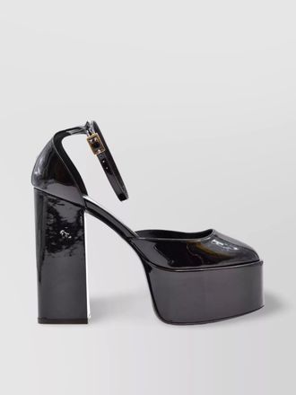 PARIS TEXAS platform sandals patent finish open toe