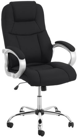 Clp Silla de oficina giratoria regulable en Simil cuero Negro