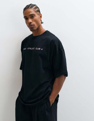 Nike T-shirt oversize nera-Nero