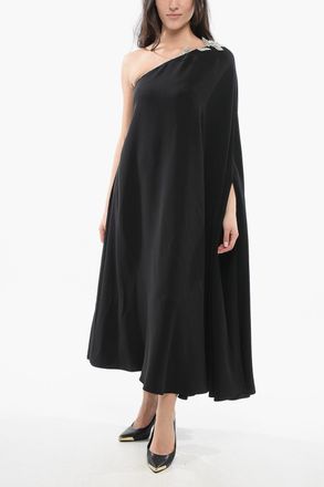 Valentino Vestito Monospalla in Seta con Paillettes Valentino