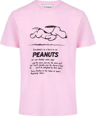 Iceberg Klassiek T-shirt met normale pasvorm - Heren - T-shirts - Roze - 2XL - Katoen - Tops