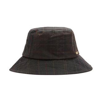 Barbour Hazelwood Waxed Bucket Hat - Dames - Accessoires - Bruin - Maat: M Katoen