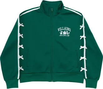 Disney Princess Athletic Zip-Up Track Jacket in Green Disney Villains at Nordstrom, Size Xx-Large