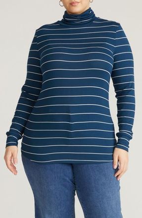 Universal Standard Foundation Turtleneck in Teal Blue at Nordstrom, Size Xl