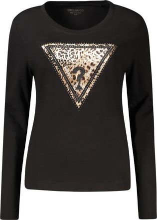 Guess T-shirt met lange mouwen - Dames - Longsleeves - Zwart - XS - Katoen - Tops