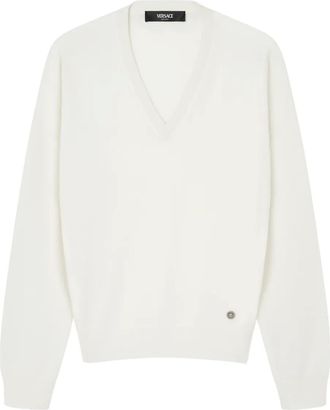 Versace Trui met V-hals - Wit