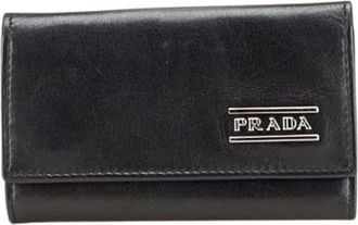 Prada Pre-owned Accessories, female, Black, Size: ONE SIZE Pre-owned Leather key-holders