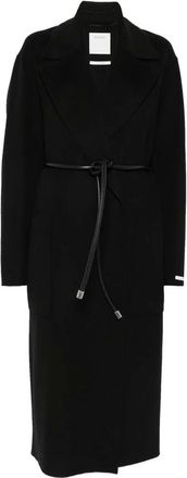 Sportmax Dames, Mantels, Zwart, Maat: XS Wol