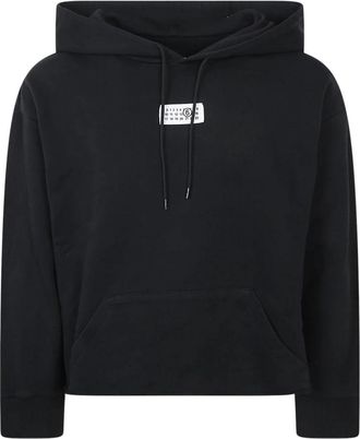 Maison Margiela Cotton Sweatshirt - Dames - Hoodies - Zwart - XS - Katoen - Hoodies & sweatvesten