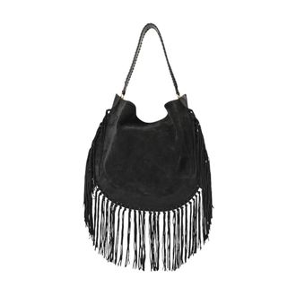 Isabel Marant Isabel Marant, Shoulder Bags, female, Black, Size: ONE SIZE Oskan Hobo Soft Fringed Bag