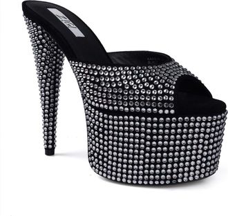 Zigi Soho Karsyn Embellished Sandal in Black Leather at Nordstrom, Size 10