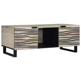 Berkfield Home Coffee Tables with Shelf with Storage with Door White, Black 100 x 50 x 40 cm