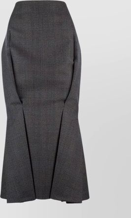 Prada high-waisted skirt with back slit and textured fabric