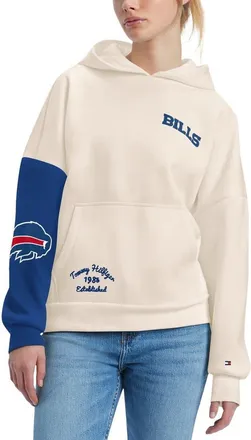Tommy Hilfiger Womens Tommy Hilfiger Cream/Royal Buffalo Bills Harriet Pullover Hoodie at Nordstrom, Size Xx-Large