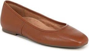 Vionic Orinda Square Toe Flat in Tan Calf Leather at Nordstrom Rack, Size 8