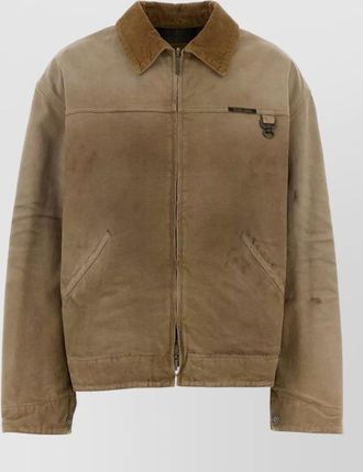Golden Goose reversible checked cotton single breasted coat