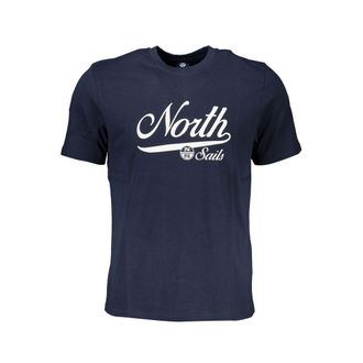 North Sails Mens Script Logo Short Sleeve Tee - Dark Blue Cotton - Size X-Large