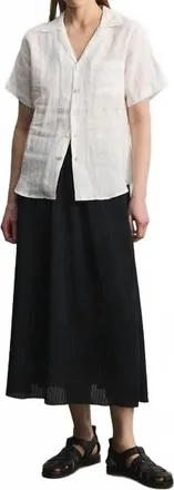 All : Row Leslie Plisse Skirt In Black