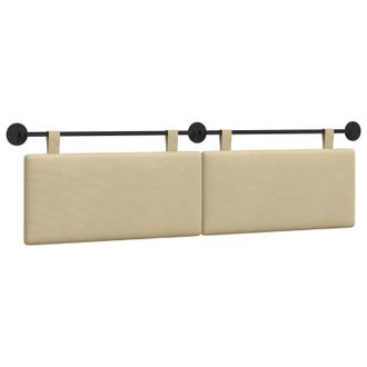 vidaXL Cabecero Colgante Verde Claro Gris Tela De Pana Vidaxl