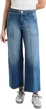 1822 Denim High Rise Wide Leg Braided Waistband Denim Jeans In Bolti