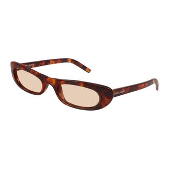Saint Laurent SL 557 Shade Sunglasses - female - Saint Laurent - Sunglasses - Brown - 53 MM - Accessories
