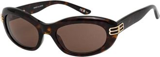 Balenciaga Zonnebril met ovaal montuur - Dames - Accessoires - Bruin - Maat: 57 MM