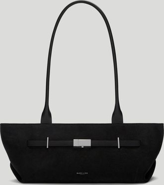 DeMellier The New York Shoulder in Black Suede Leather Shoulder bag