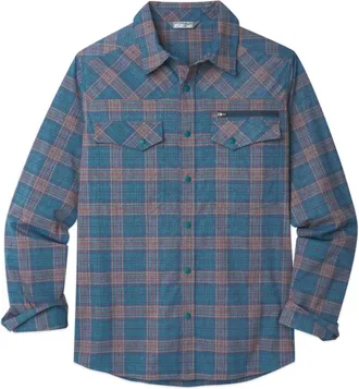 Stio | Mens Eddy Slope Shirt Long Sleeve, Size Extra Large in Boundless Plaid