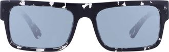 Prada Light Blue MIrror Silver Rectangular Mens Sunglasses PR A10S 15O01A 59
