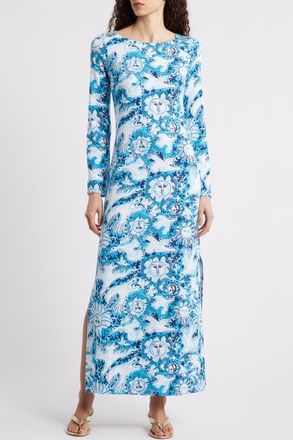 Lilly Pulitzer Breena Seagull Print Maxi Dress in Bellevue Blue Lilly Gulls at Nordstrom, Size Xx-Small
