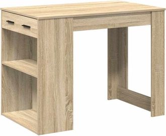 vidaXL Scrivania con Cassetto Ripiano Rovere Sonoma Legno Multistrato - Vidaxl