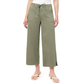 Kensie Drapey Easy Cropped Drawstring Pants in Palm Green at Nordstrom Rack, Size 12