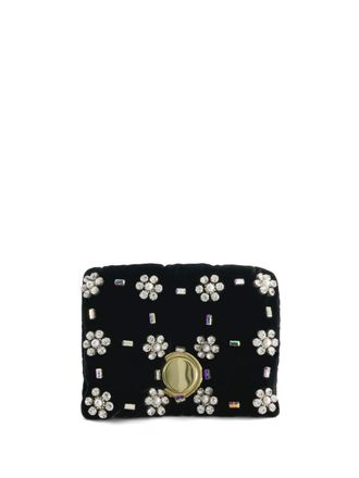 Giambattista Valli Airbag velvet clutch bag - women - Cupro/Viscose - One Size - Black