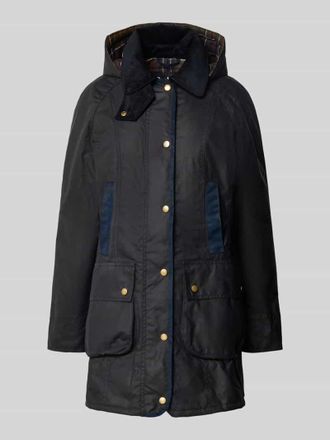 Barbour Regular Fit Wachsjacke mit Pattentaschen Modell BOWER WAX in Marine, Gr&ouml;&szlig;e 36