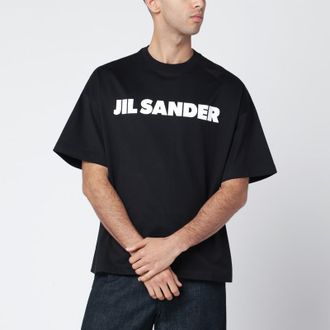 Jil Sander Black boxy T-shirt with logo