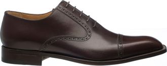 Ferrini Cap Toe French Calf Lace Up in Dark Alo Chocolate at Nordstrom, Size 10.5