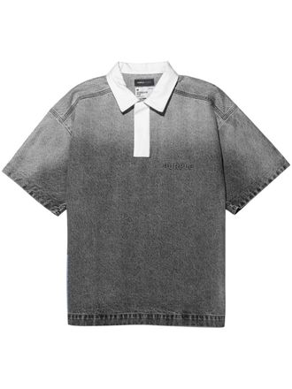 Purple Polo con logo goffrato - Grigio