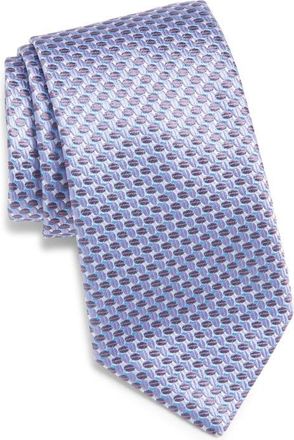 Canali Geometric Silk Tie in Purple at Nordstrom